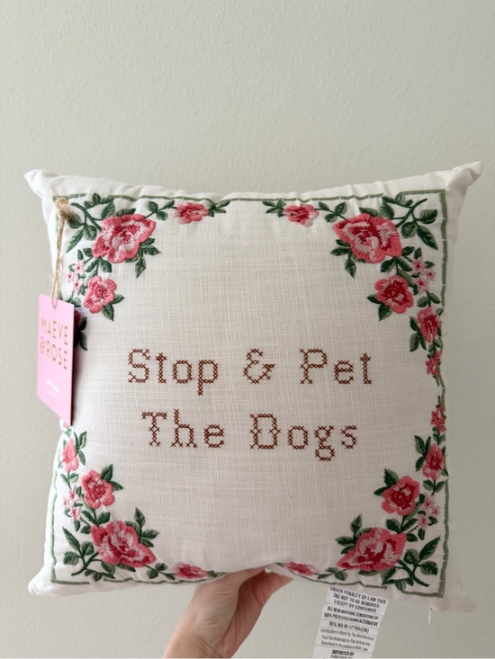 Maeve & Rose Other - Stop & Pet The Dogs pillow NWT Maeve & Rose